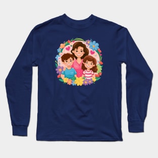 A Mother's Treasure, Son and Daughter Creating Memories Long Sleeve T-Shirt